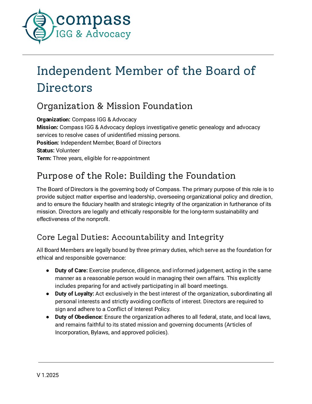 Compass_ Board of Directors Role